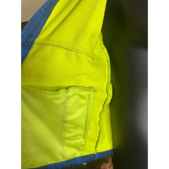 Free Country Ladies Blue Neon Yellow Super Softshell Tie Dye Zip Up Jacket 14/16 - Picture 7 of 9